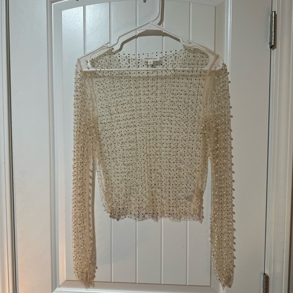 Cream Cardigan with Open Weave Texture - Picture 1 of 3